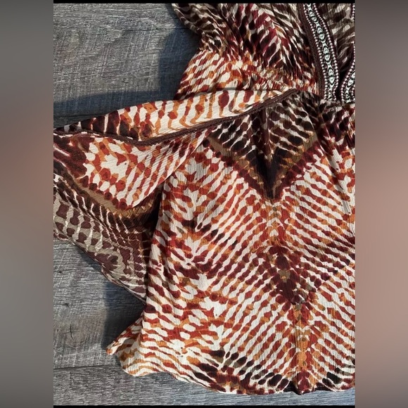 American Rag CIE Romper XL One Piece Pockets Ikat Boho Hippie Spring Summer - Picture 5 of 9